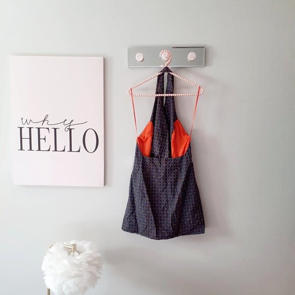 NWOT Free People navy blue & orange halter neck blazer mini dress, S - Picture 7 of 10